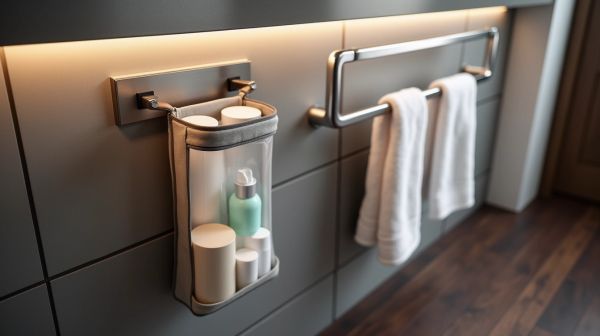 Gagnez de l'espace avec une trousse de toilette à suspendre homme